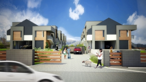 Zespół budynków mieszkalnych jednorodzinnych w zabudowie szeregowej w Bielsku-Białej